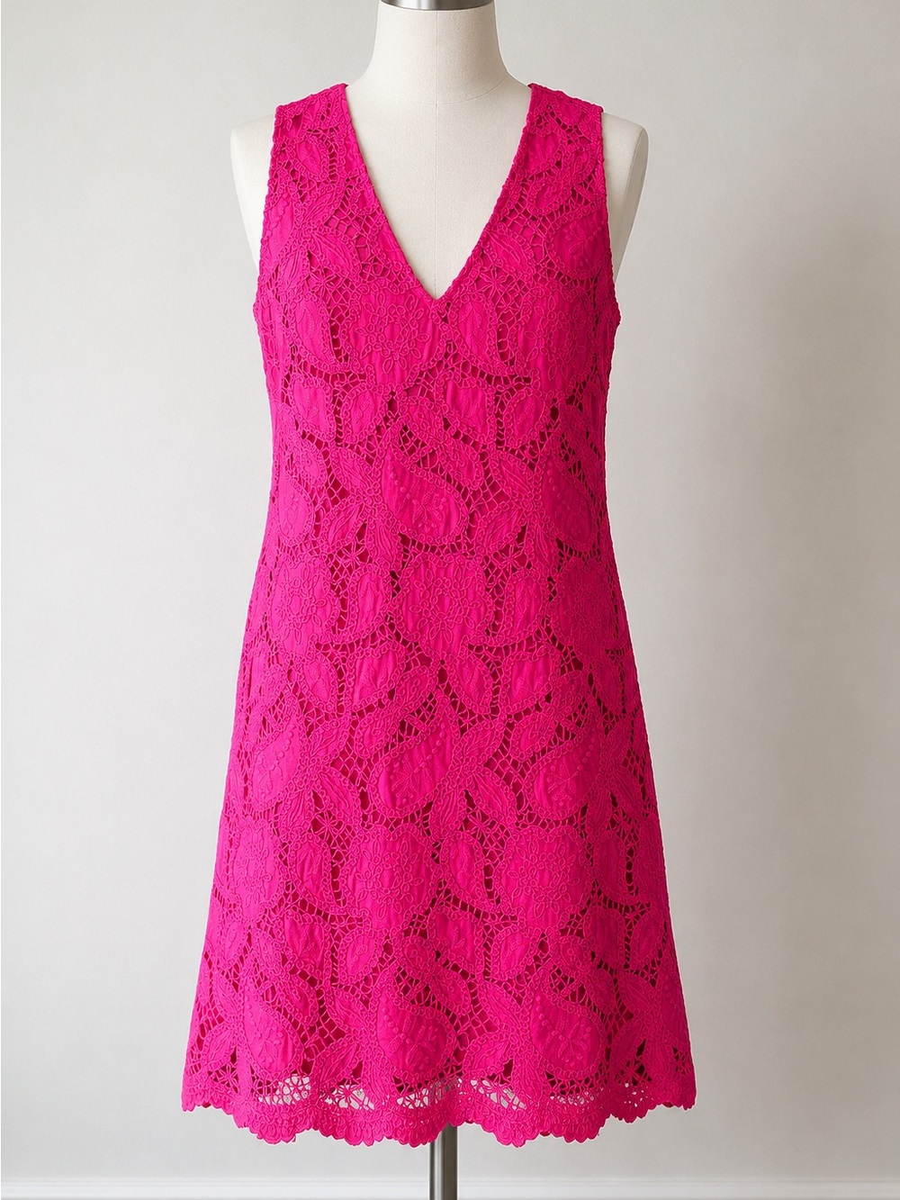 Karen Kane Hot Pink Lace Sleeveless Dress Size S